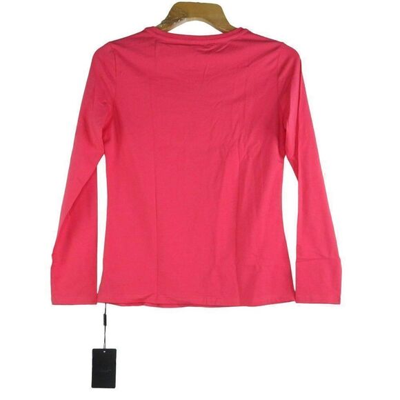 Escalier Long Sleeve Shirt Women's Size Medium Pink Cotton Spandex Blend - Picture 2 of 13